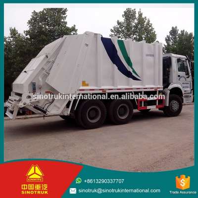 200L Sewage tanker howo 336HP compressor rubbish truck / 6*4 garbage truck